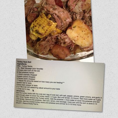 Turkey Neck Boil Crockpot, Junk Pot Turkey Neck Recipe, Barbecue Turkey Necks, Cajun Turkey Necks Boil, Turkey Neck Boil Recipe, Turkey Neck Seafood Boil, Turkey Boil, Turkey Neck Recipe, Boil Seafood