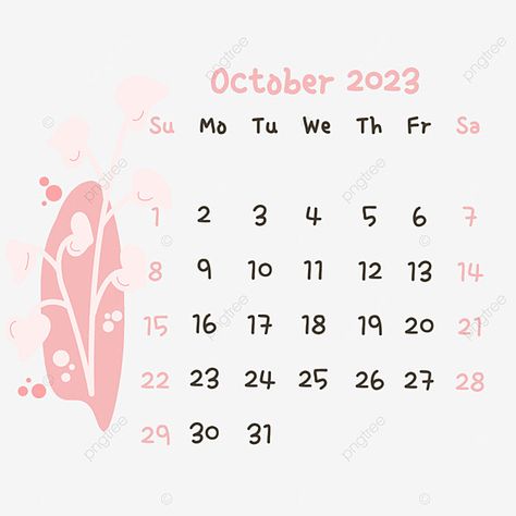 October Calendar 2023, October 2023 Calendar, Calender 2023, Ipad Pics, Calendar October, Nice Wallpapers, Calendar Png, Aesthetic Calendar, Watercolor Calendar