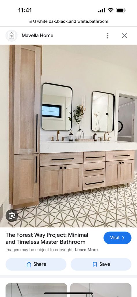 Oak Bathroom Vanity, Master Bath Vanity, Small Toilet Room, Full Bathroom Remodel, Wood Bathroom Vanity, Master Bath Remodel, Modern Farmhouse Bathroom, Casa Exterior, Bathroom Remodel Designs