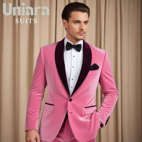 Men Tuxedo, Suits Groom, Velvet Tuxedo, Formal Fashion, Stylish Suit, Wedding Groomsmen, Body Measurement, Pink Suit, Tuxedo Suit