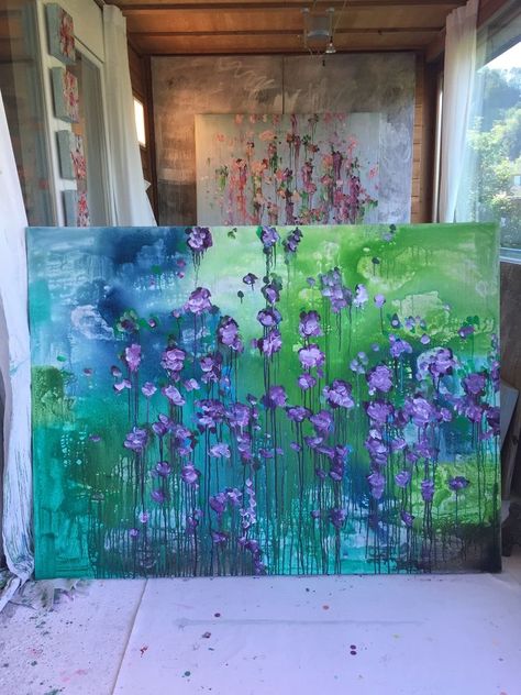 Garden Abstract Painting, Squeegee Art Abstract Paintings, Abstract Garden Painting, Abstract Flowers Painting, Flower Art Painting Abstract, Abstract Floral Paintings Acrylics, Abstract Acrylic Painting Inspiration, Abstract Flowers Acrylic, Acrylic Painting Inspiration