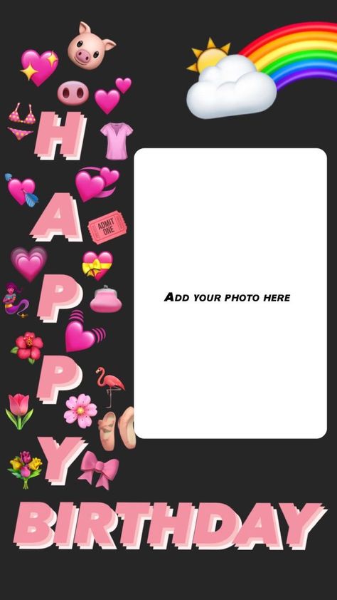 Birthday Ig, Happy Birthday Best Friend, Birthday Captions Instagram, Instagram Heart, Birthday Collage, Happy Birthday Wallpaper, Friend Birthday Quotes, Happy Birthday Template, Happy Birthday Posters