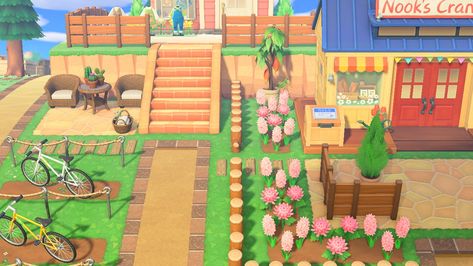 Acnh Nooks Cranny Ideas, Animal Crossing Island Ideas Plaza, Acnh Nooks Cranny, Nooks Cranny Ideas, Nooks Cranny, Future Islands, Animal Crossing 3ds, Animal Crossing Qr Codes Clothes, Animal Crossing Wild World