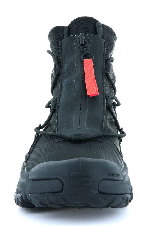 Take to the streets or get off the grid in this waterproof performance boot crafted with a zip closure and multidirectional lugged sole. Waterproof: protects against rain, puddles and slush to keep feet dry in wet conditions Front zip closure Removable, cushioned insole Textile and synthetic upper/textile lining/rubber sole Imported Off Grid Clothing, Shoes For Rain, Waterproof Boots Men, Mens Footwear Casual, Snow Boots For Men, Palladium Boots, Boots Outfit Men, Jungle Boots, Futuristic Shoes