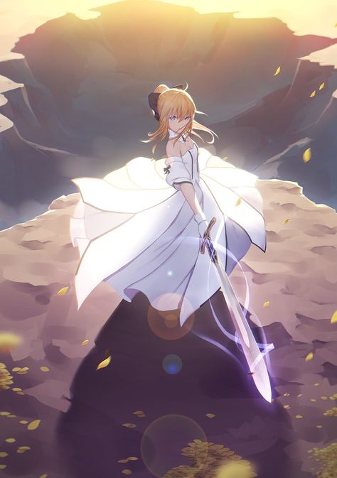 Fate Stay Night Bright Artoria Pendragon digital wallpaper Fate Series #Saber Saber Lily #sword portrait display #720P #wallpaper #hdwallpaper #desktop Garden Spiral, Artoria Pendragon, Arturia Pendragon, Fate Stay Night Anime, Harry Potter Anime, Art Manga, Fate Anime Series, Fate Zero, Comics Art