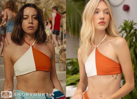 The White Lotus: Season 2 Episode 4 Harper's Color Block Bikini Top Check more at https://www.shopyourtv.com/the-white-lotus-season-2-episode-4-harpers-color-block-bikini-top/ The White Lotus Season 2, White Lotus Season 2, The White Lotus, Escape The Night, A Discovery Of Witches, Show White, Aubrey Plaza, Dallas Cowboys Cheerleaders, Downward Dog