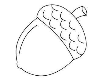 Simple Acorn Drawing, Acorn Outline, Acorn Drawing, Thanksgiving Cards, Coloring Sheets, Thanksgiving, Color