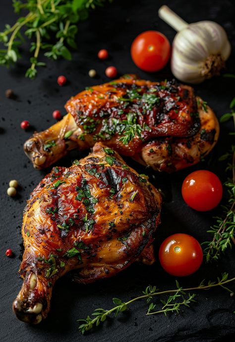 Learn How to Cook Summer Chicken Thigh Recipes For Free | Recipes You'll Love, Made Easy! Braised Chicken Recipes, Chicken Grill, Summer Chicken, Golden Chicken, Grill Chicken, Chicken Plating, Easy Healthy Meals, Favorite Recipes Dinner, Summer Cooking