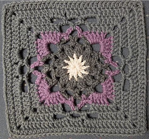 Gothic square (pattern) Vintage Samplers, Crochet Blocks, Afghan Blanket, Granny Square Crochet Pattern, Shawl Crochet Pattern, Crochet Square, Crochet Squares, Granny Squares, Square Pattern