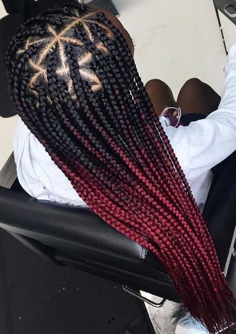 Ombre Braids, Ombre Box Braids, Triangle Braids, Individual Braids, Blonde Box Braids, Side Braid Hairstyles, Short Box Braids, Long Box Braids, Box Braids Styling