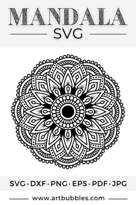 Add a touch of elegance to your products with our beautifully crafted Mandala SVG design. Perfect for creating monograms, signs, t-shirts, mugs, cards, and many more. #mandala #monogram #zentangle #mandalas Split Mandala, Create Monogram, Mandala Svg, Svg Design, Split, Monogram, T Shirts, Signs, Design