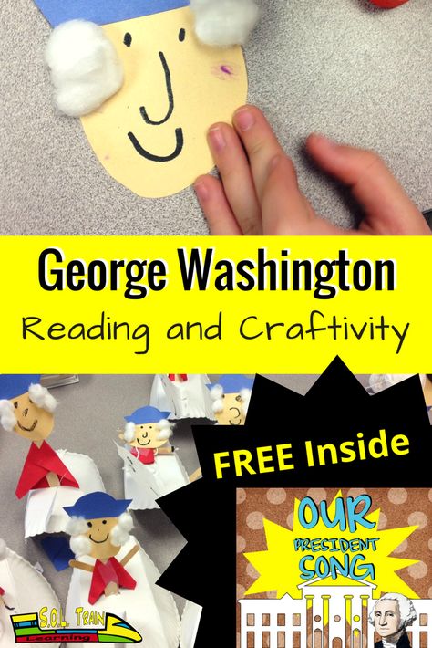 This fun George Washington craftivity will engage your students. Enjoy the FREE song! Presidents Day Activities, Holiday Lessons, Active Learning, Great Books To Read, Social Studies Lesson, History Activities, Teacher Blogs, Presidents Day, Teaching Activities