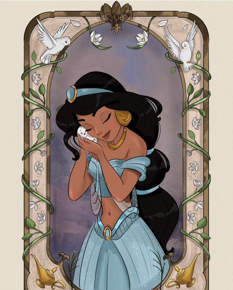 Princess Jasmine Art, Disney Princess Enchanted Tales, Cinderella Cartoon, Deco Disney, Drawing Instagram, Disney Character Art, Disney Princess Jasmine, Disney Princess Artwork, Disney Jasmine