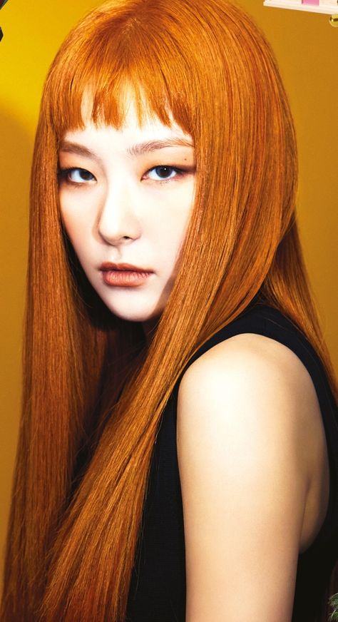 Seulgi Portrait, Seulgi Photoshoot, Seulgi Red Velvet, Kang Seul-gi, Kang Seulgi, Red Velvet Seulgi, Pop Photos, Orange Hair, Girl Cakes