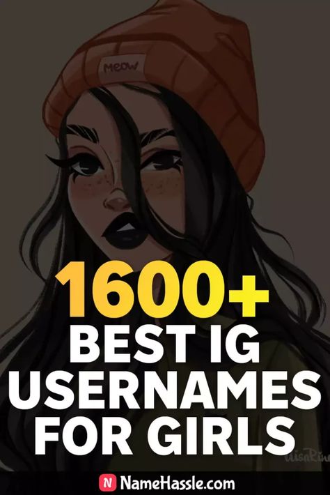 Best Instagram Usernames for Girls (Generator) Jenny Username Ideas, Hot Usernames Ideas, Feminine Usernames, Cute Names For Tiktok Username, Hindi Usernames For Instagram, Lisa Username Ideas, Facebook Names Ideas For Girl, Facebook Username Ideas, Unique Names For Instagram Username