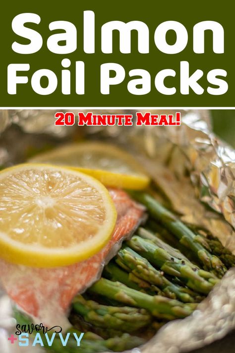 Oven Baked Salmon In Foil, Weight Watchers Salmon, Salmon Asparagus Foil, Meals Salmon, Recipe With Asparagus, Camping Recipes Dinner, Tin Foil Meals, Baked Salmon In Foil, Foil Meals