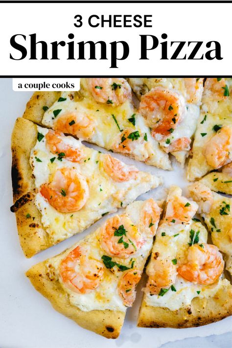 Shrimp Pizza Recipe, Dinner Recipes Shrimp, Recipes Pescatarian, Homemade Cheese Pizza, Seafood Pizza Recipes, Pizza Toppings Combinations, Shrimp Pizza, Buttery Shrimp, Seafood Pizza