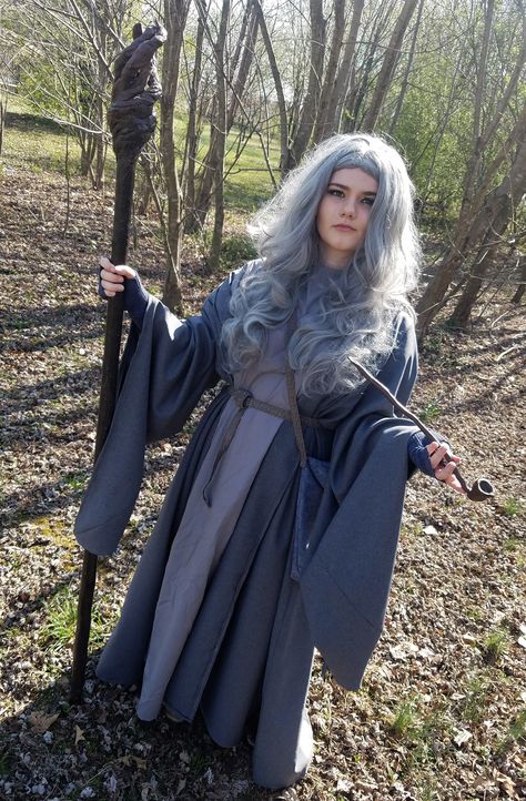 Genderbent Gandalf the Grey Cosplay. Handmade. Lord of the Rings. The Hobbit. Lord Of The Rings Costume, Lord Of The Rings Cosplay, Lotr Costume, Fantasy Party, Gandalf The Grey, Costume Diy, Halloween 2024, Gandalf, The Grey