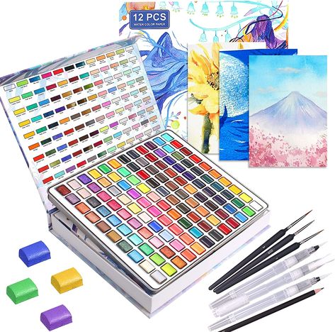 Water Brush Pen, Professional Watercolor, Watercolor Kit, Watercolor Paint Set, Fluorescent Colors, Cat Air, Hur Man Målar, Premium Colors, Pen And Watercolor