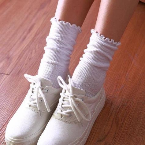 White knee socks