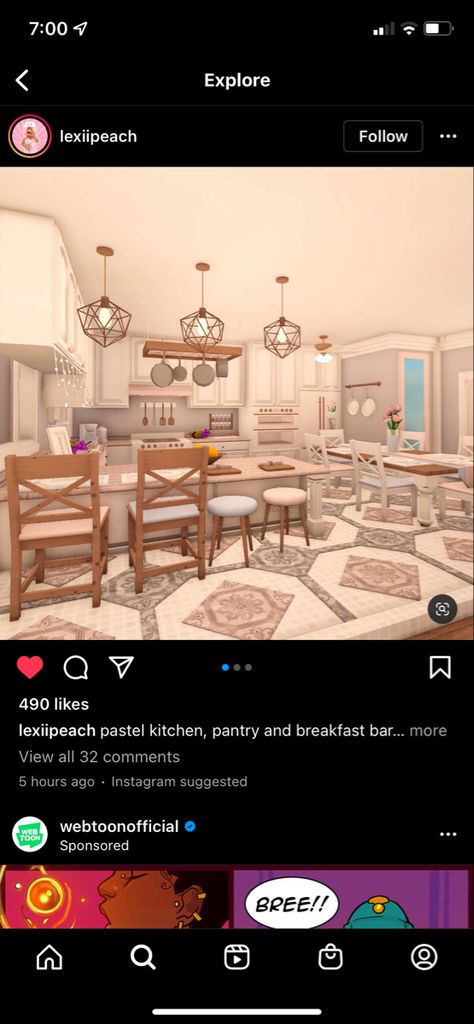 Danish Pastel Kitchen Bloxburg, Bloxburg Breakfast Nook Ideas, Bloxburg Breakfast Nook, Breakfast Nook Ideas, Castle Rooms, Pastel Kitchen, Bloxburg Builds, Nook Ideas, Bloxburg Ideas