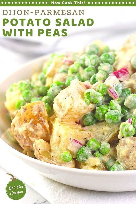 Baby Potato Salad, Salad With Peas, Thanksgiving Potatoes, Side Dishes For Ham, Brown Hairstyles, Uk Recipes, Easy Salad Dressing, Creamy Potato Salad, Creamy Dressing