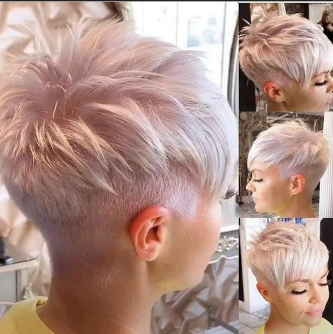 Flock Of Crows, Friday Facts, Super Short Haircuts, Funky Short Hair, Short Hair Pixie Cuts, Short Hair Undercut, Super Short Hair, Short Grey Hair, Edgy Short Hair