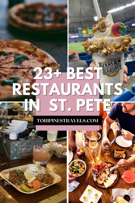 Local’s Guide: 23 Best Restaurants in Downtown St. Pete, FL - Tori Pines Travels Best Places To Eat In St Petersburg Fl, St Pete Restaurants, St Petersburg Florida Restaurants, Restaurants For Birthdays, Tapas Restaurant, Florida Food, Florida Restaurants, St Pete Beach, St Petersburg Florida