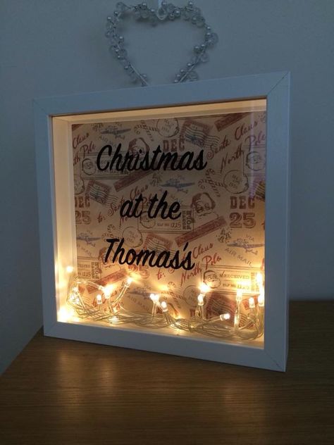 Love this idea of putting fairy lights in a box frame Frame Inspiration, Christmas Crafts To Sell, Bff Birthday Gift, Bff Birthday, Frame Ideas, Picture Boxes, Crafts With Pictures, Handmade Frames, Frame Crafts