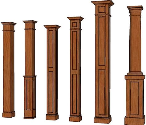 Wood Posts and Columns | ... Columns | Stain Grade Columns | Stainable Columns | Decorative Columns Columns Ideas, Columns Interior, Column Ideas, Decorative Columns, Wooden Pillars, Square Columns, Finish Carpentry, Interior Columns, Wood Columns