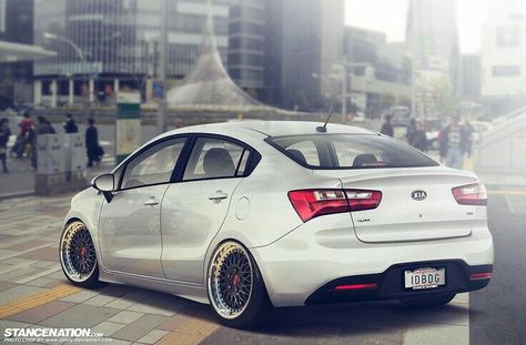 Kia Rio Sedan, Stanced Cars, Kia Cerato, Stance Cars, Kia Motors, High Performance Cars, Kia Picanto, Ae86, Kia Forte