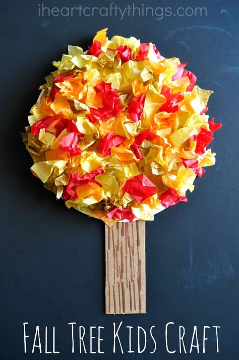 Fall time wouldn’t be complete in my house without a fun Fall Tree Craft! It’s something we look forward to every year. When I found out the kids craft stars craft challenge was all about tissue paper this month I was excited to dive in with the beautiful fall colors of red, orange, yellow and … Fall Tree Craft, Fall Crafts For Toddlers, Easy Toddler Crafts, Tissue Paper Crafts, Fun Fall Crafts, Fall Arts And Crafts, Quick And Easy Crafts, Easy Fall Crafts, Fall Tree