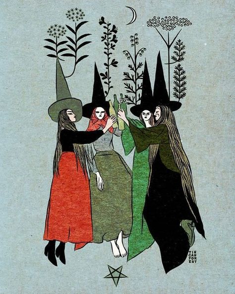 What Is A Witch, Arte Peculiar, Vintage Witch, Beltane, Witch Art, Witch Aesthetic, Nature Art Painting, Wow Art, Art And Illustration