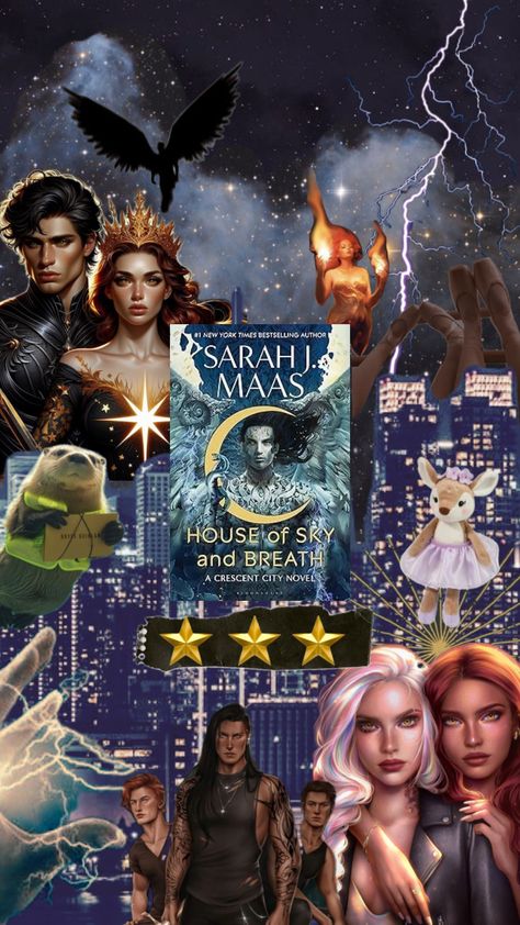 house of sky and breath by sarah j maas. very middle book. #books #bookshuffles #2024books House Of Sky And Breath, Sky And Breath, Crescent City, Sarah J Maas, City House, Sarah J, Book Aesthetic, Bestselling Author, New York Times