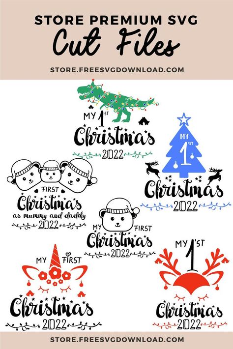 My First Christmas Svg, First Christmas Svg, Cricut Explore Air Projects, Christmas Name Tags, Cricut Svg Files Free, Digital Paper Free, Buffalo Plaid Christmas Tree, Christmas Tree Svg, Minnie Christmas