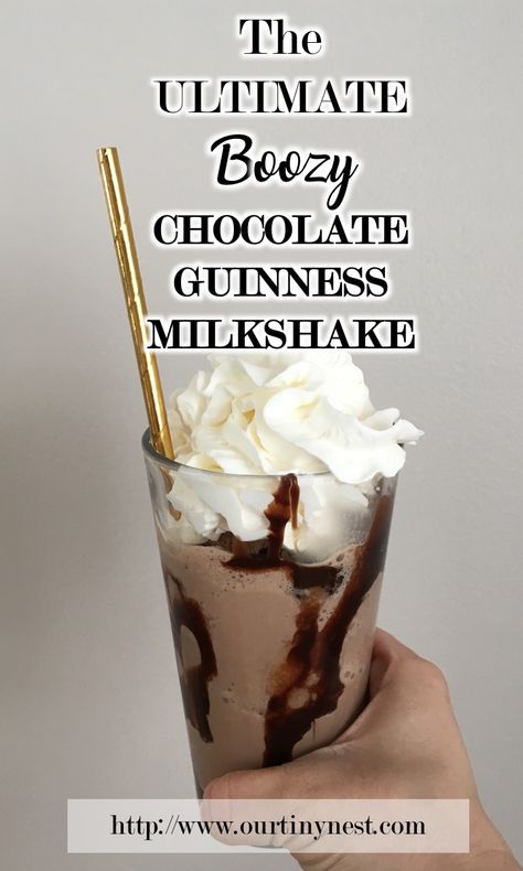 Chocolate Milkshake Recipes, Milkshake Drink, Boozy Chocolate, Guinness Chocolate, St Patricks Day Ideas, Recipe Hacks, Homemade Soda, Home Decor Diy Ideas, Gin Drinks