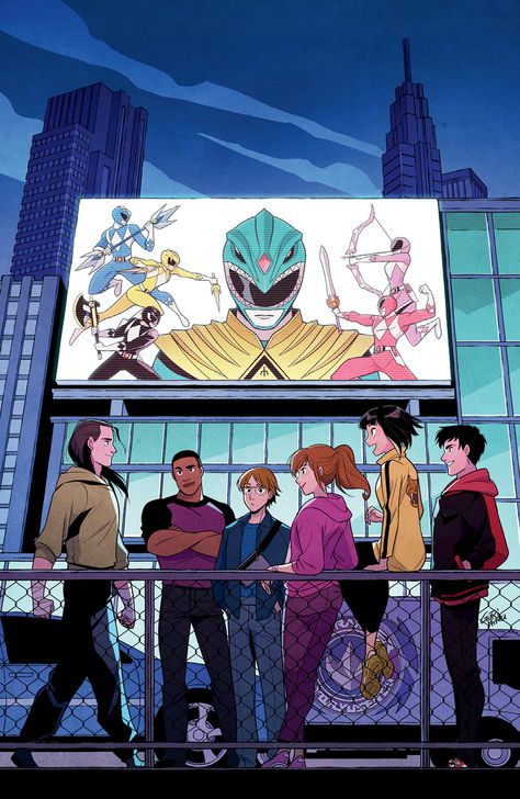 Mighty Morphin Power Rangers by Gurihiru Fantasy Vibes, Power Rangers Comic, New Power Rangers, Power Rangers Fan Art, Boom Studios, Power Rangers Art, Go Go Power Rangers, Green Ranger, Kawaii Stuff