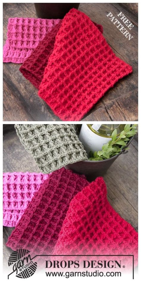 Waffle Stitch Dishcloth Free Crochet Patterns Waffle Stitch Dishcloth, Crochet Washcloth Free Pattern, Crochet Washcloth Free, Crochet Dish Cloth Free Pattern, Dishcloth Patterns Free, Crochet Waffle Stitch, Crochet Washcloth Pattern, Dishcloth Knitting Patterns, Dishcloth Crochet Pattern