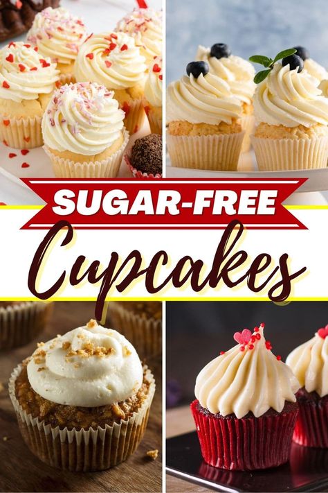 Sugar Free Cupcakes For Kids, Cupcakes For Diabetics, Sugar Free Cupcakes For Diabetics, Sugarless Cupcakes, Sugar Free Cupcake Recipes, Sugar Free Muffins Recipes, Sugar Free Halloween Desserts, Low Sugar Cupcakes, Diet Cupcakes