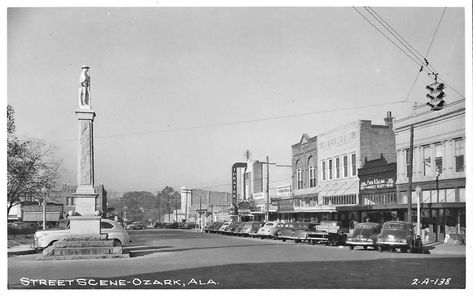 Ozark, Ala.  - about 1948 Ozark Alabama, Alabama Travel, Sweet Home Alabama, Bw Photo, Vintage Postcard, Cn Tower, Alabama, All Over The World, Photo Cards