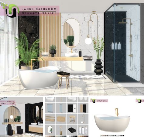 Sims4 Cc Furniture Bathroom, Floating Wood Vanity, Classic Bathroom Furniture, Peaceful Aesthetic, Mods Sims 4, Luxe Bathroom, Mod Furniture, Muebles Sims 4 Cc, Sims 4 Bedroom