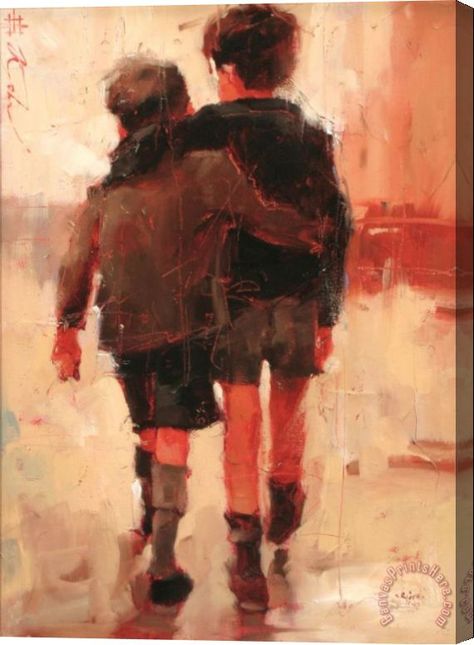 Andre Kohn Friends Art Print for sale - CanvasPrintsHere.com Andre Kohn Painting, Waterhouse Paintings, Andre Kohn, Monet Garden, Friend Painting, Monet Paintings, Art Friend, Painting People, 수채화 그림