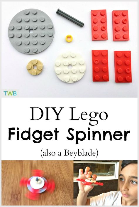 Lego Fidget Spinner, Diy Beyblade, Lego Fidget, Lego Challenge, Diy Lego, Lego Club, Lego Diy, Lego Activities, Lego Craft