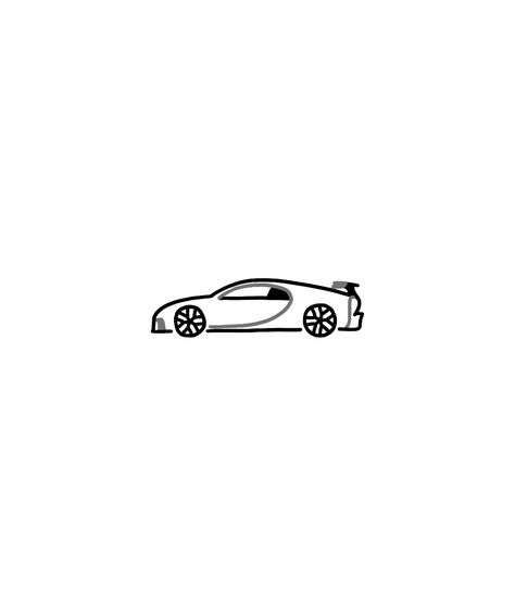 Simple Car Tattoo, Chiron Pur Sport, Simple Draw, Car Tattoos, Car Art, Eye Candy, Doodles, Cars, Tattoos