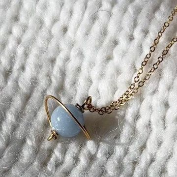 moonlightasy on Instagram: "angelite planet necklace 🪐 #jewelry #handmade #handmadejewelry #handmadewithlove #etsy #gemstones #crystals #planet" Planet Necklace, Gemstones Crystals, October 8, Jewelry Handmade, Necklace Jewelry, Planets, Handmade Jewelry, Gemstones, Crystals