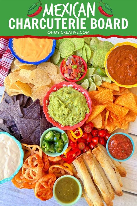 Cinco De Mayo Charcuterie Board, Mexican Charcuterie Board, Mexican Charcuterie, Theme Snack, Chips Salsa, Bed Warmer, Salsa Guacamole, Mexican Salsa, Meals Ideas