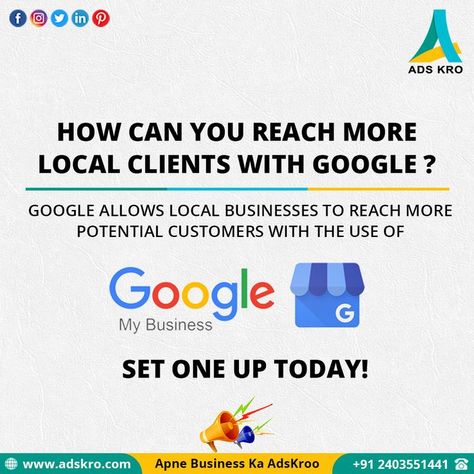 To start contacting more clients, you may manage your business through Google Search and Maps(Google My Business). For more Details. Call Us Now:📞 +91 0240 355 1441 / 087888 75353 Email at: adskroo@gmail.com Web: www.adskro.com #googlemybusiness #google #seo #digitalmarketing #searchengineoptimization #localseo #gmb #googleads #marketing #googlemaps #business #socialmedia #socialmediamarketing #wordpress #smallbusiness #socialmediastrategy #googlemybusinesslisting #googlebusinessprofile B2b Lead Generation, Google My Business, Address List, Google Seo, Google Business, Social Media Marketing Agency, More Clients, Best Email, Local Seo