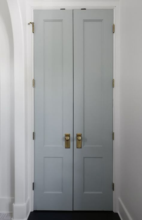 European Interior Doors, Hall Closet Door Ideas, Narrow French Doors Interior, Modern Gypsum Ceiling Design, Modern Gypsum Ceiling, April Tomlin Interiors, April Tomlin, Door Styles Interior, Gypsum Ceiling Design