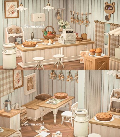 Cottagecore Restaurant, Cottage Bakery, Acnh Cottagecore, New Animal Crossing, Animal Crossing Game, Little Cottage, Animal Crossing Qr, Layout Inspiration, 인테리어 디자인