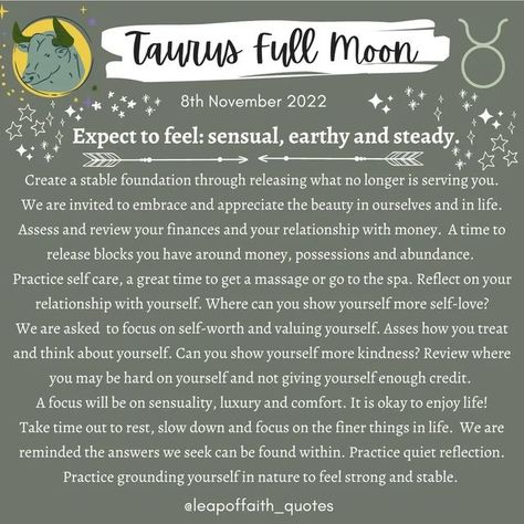 @mysticwitchofthemoon on Instagram: "Taurus full moon by @leapoffaith_quotes . . . . #wiccansofinstagram #witchlife #witchesofinstagram #witch #witchcraft #wicca #wiccan #pagan #spiritual #spiritualawakening #Spirituality #witchessociety #witchytips #magic #babywitch #beginnerwitch #astrology #fullmoonmagic" Lunar Eclipse In Taurus, Full Moon Taurus, Taurus Full Moon, November Full Moon, Full Moon Lunar Eclipse, Moon In Taurus, Moon Lunar Eclipse, Happy November, November 19th